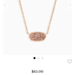Kendra Scott Elisa Rose Gold Pendant Necklace